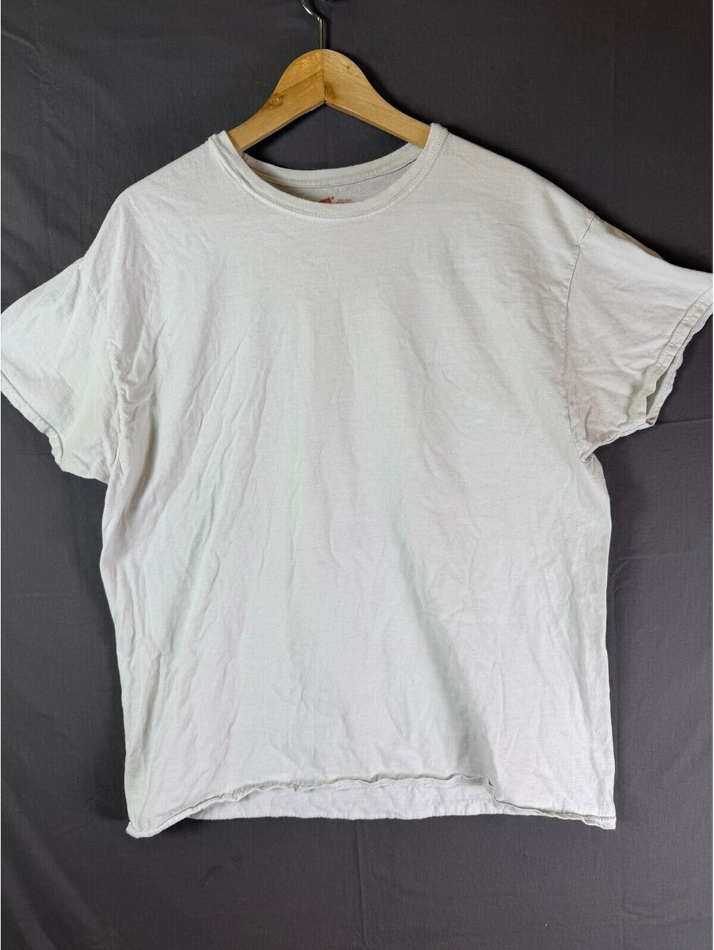 Hanes Mens XL White Short Sleeve Crew Neck T Shirt Plain Blank Undershirt